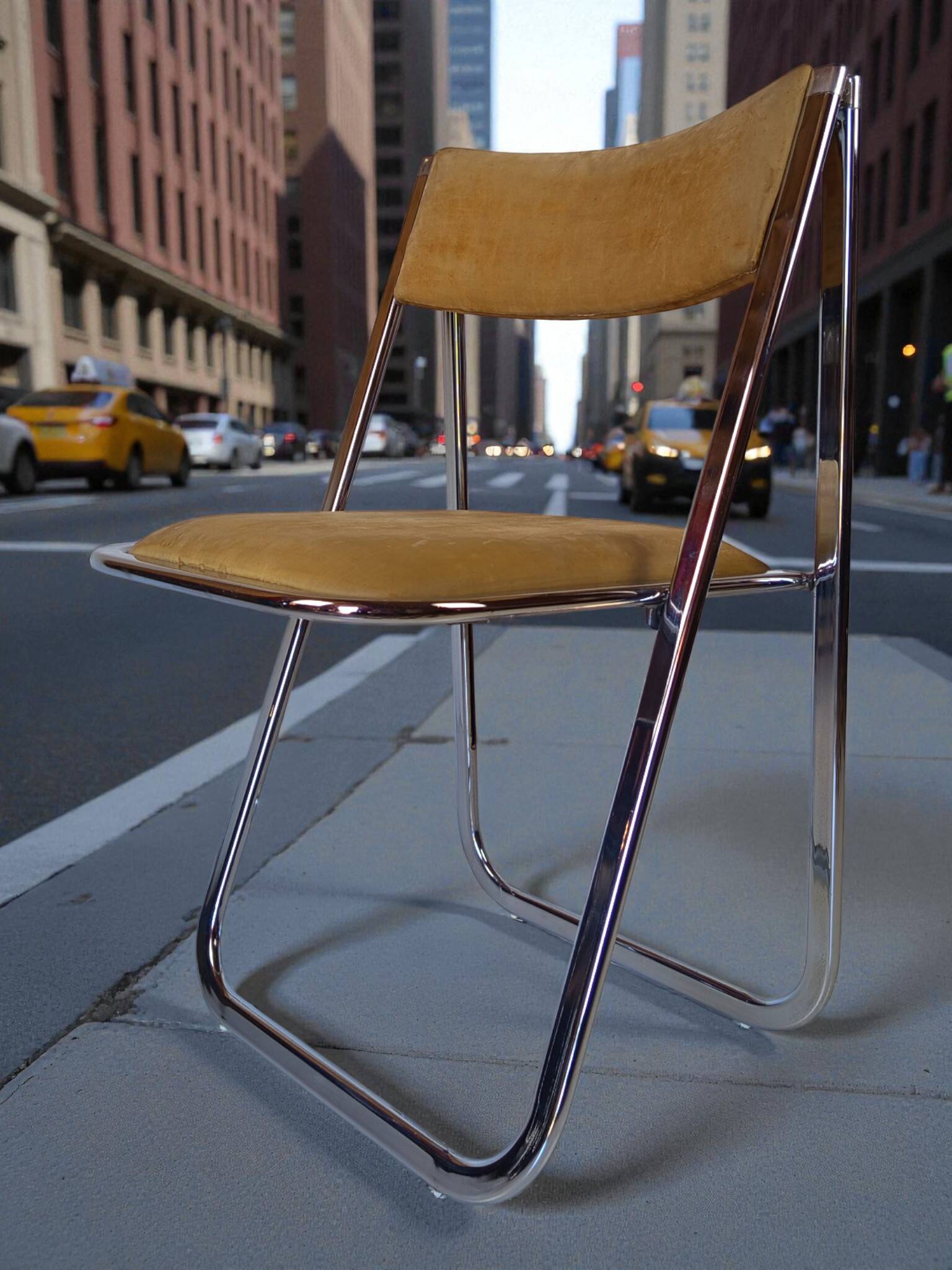 Vintage folding chair, Italian design