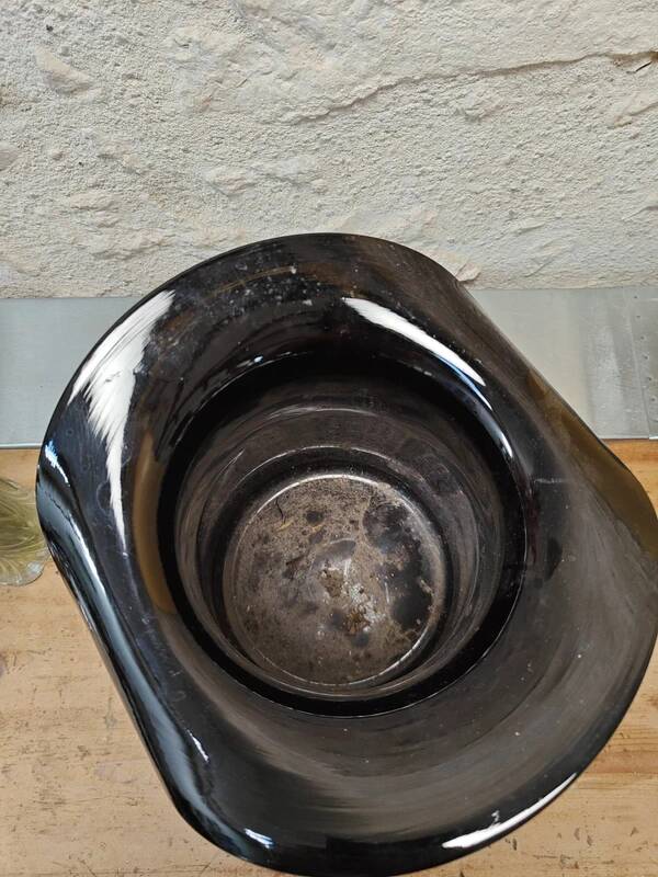 Vintage 70s bowler hat vase pot