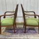 Pair of Empire style mahogany armchairs, 1950s work