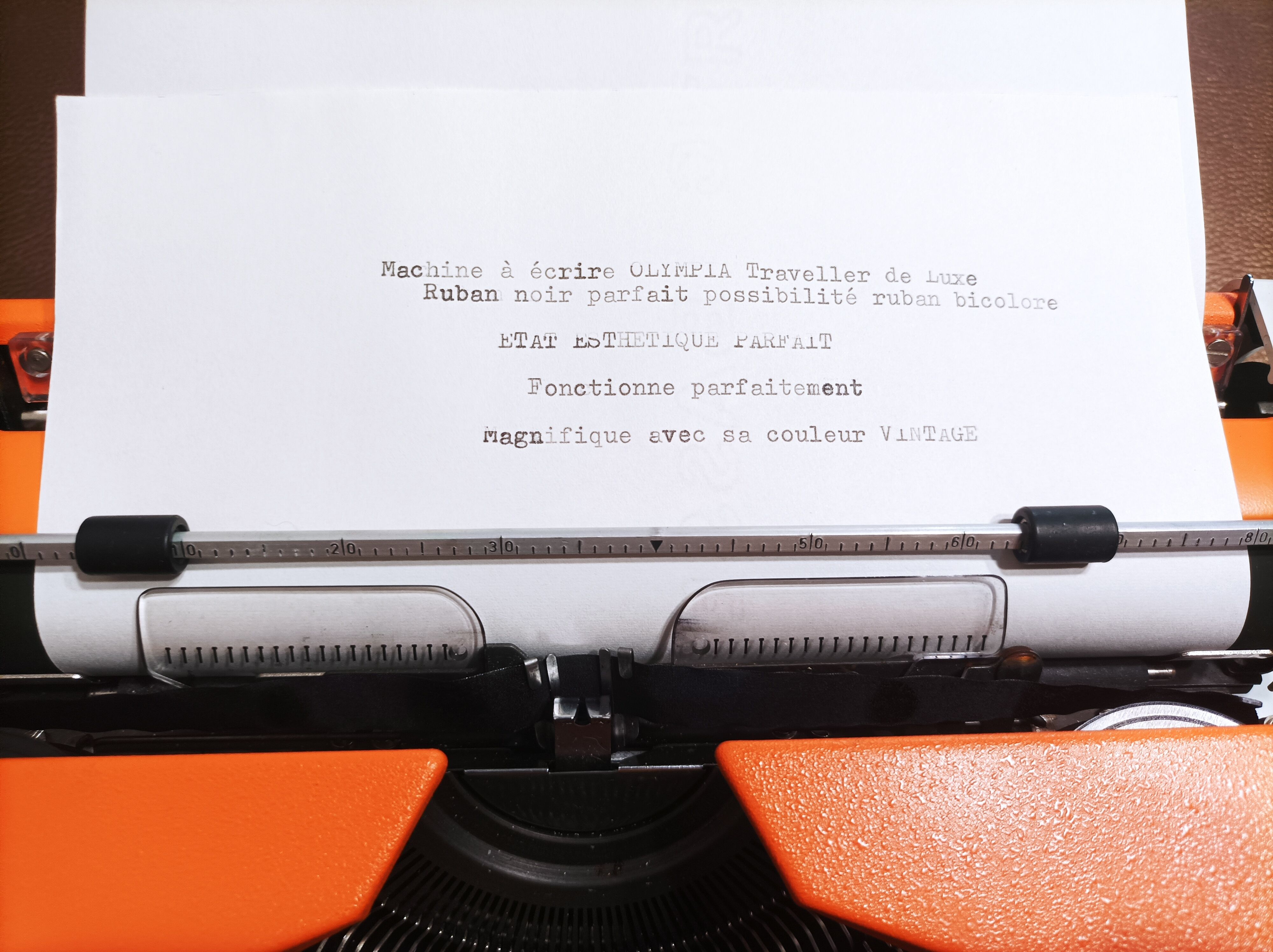 Olympia typewriter, orange