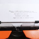 Olympia typewriter, orange