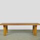 Vintage handmade robust slatted BENCH, Netherlands 1970s