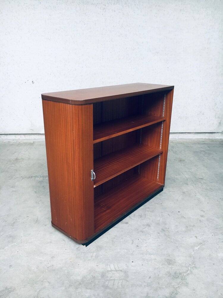 Mid-Century Modern Sliding Door Filing Cabinet, Belgium, 1960s