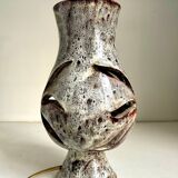 Lampe de table en céramique émaillée et ajourée