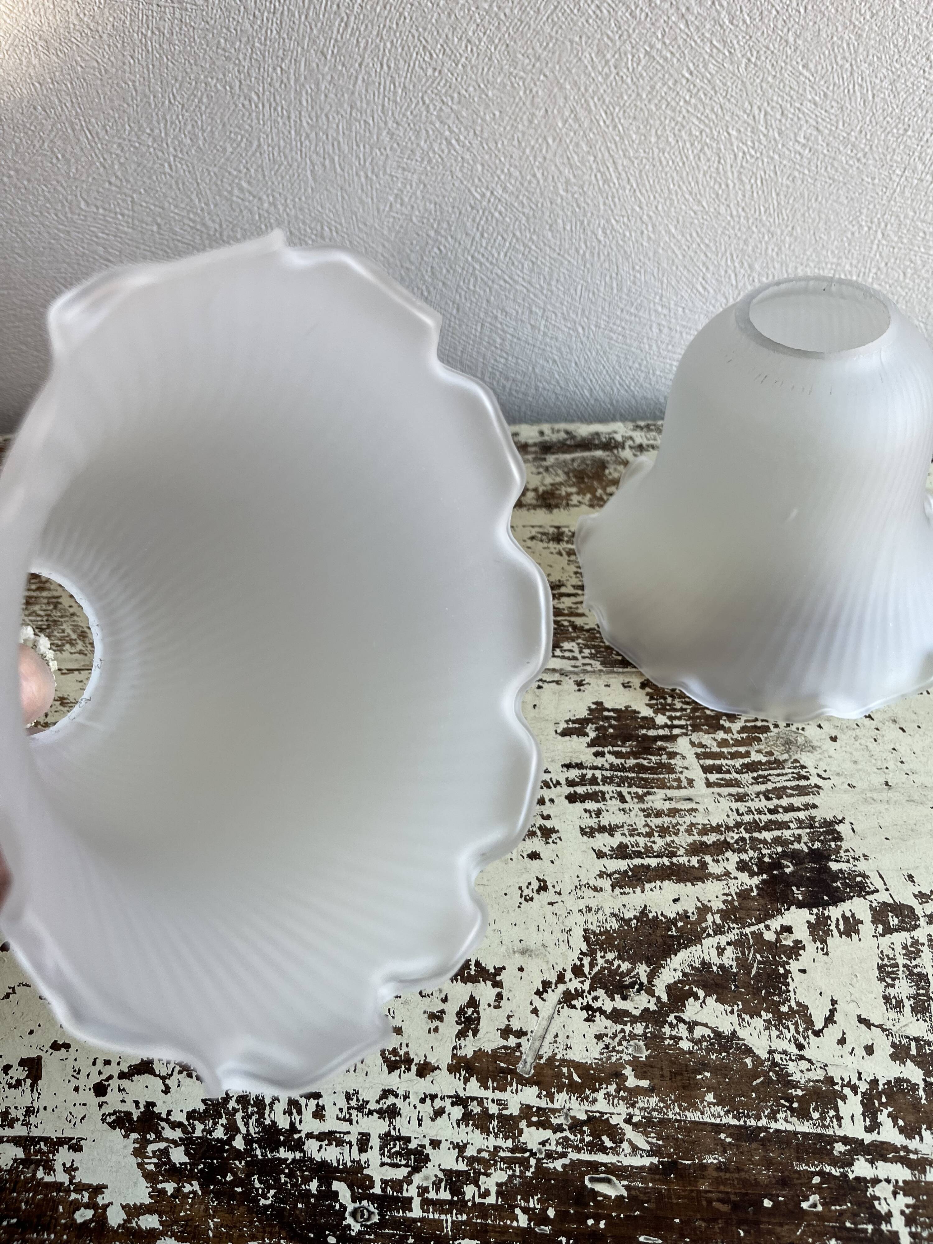 Old glass tulip globes