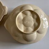 set of 6 oyster plates in ivory Gien earthenware 1960