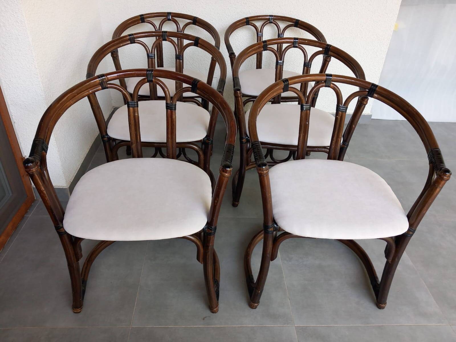 Set of six chairs Italy 1970s