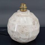 Modernist Art Deco ball lamp in carved marble, France, Circa 1930