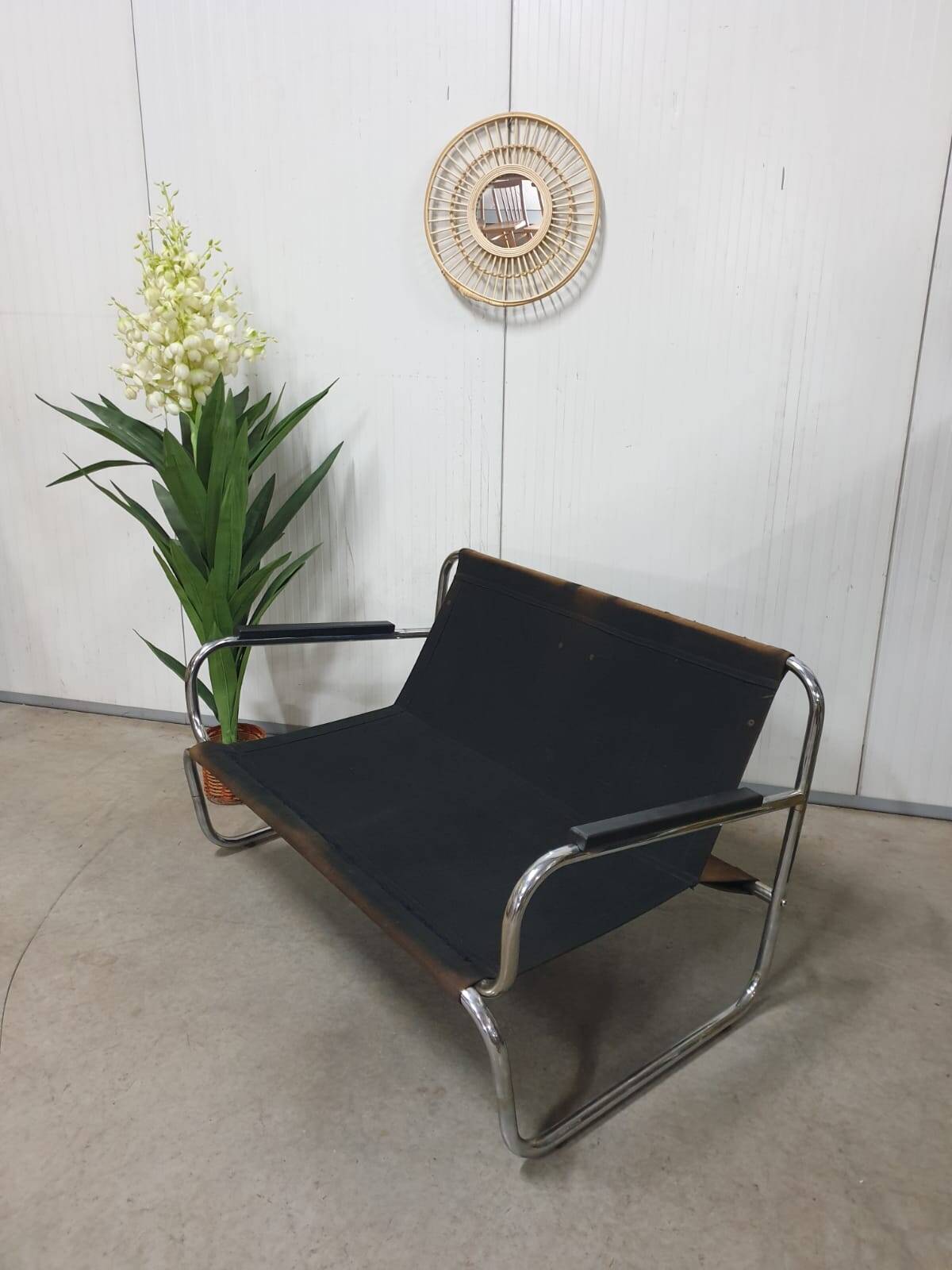 Two-Seater Tubular Lounge Piece, 1970s, Czechoslovakia
