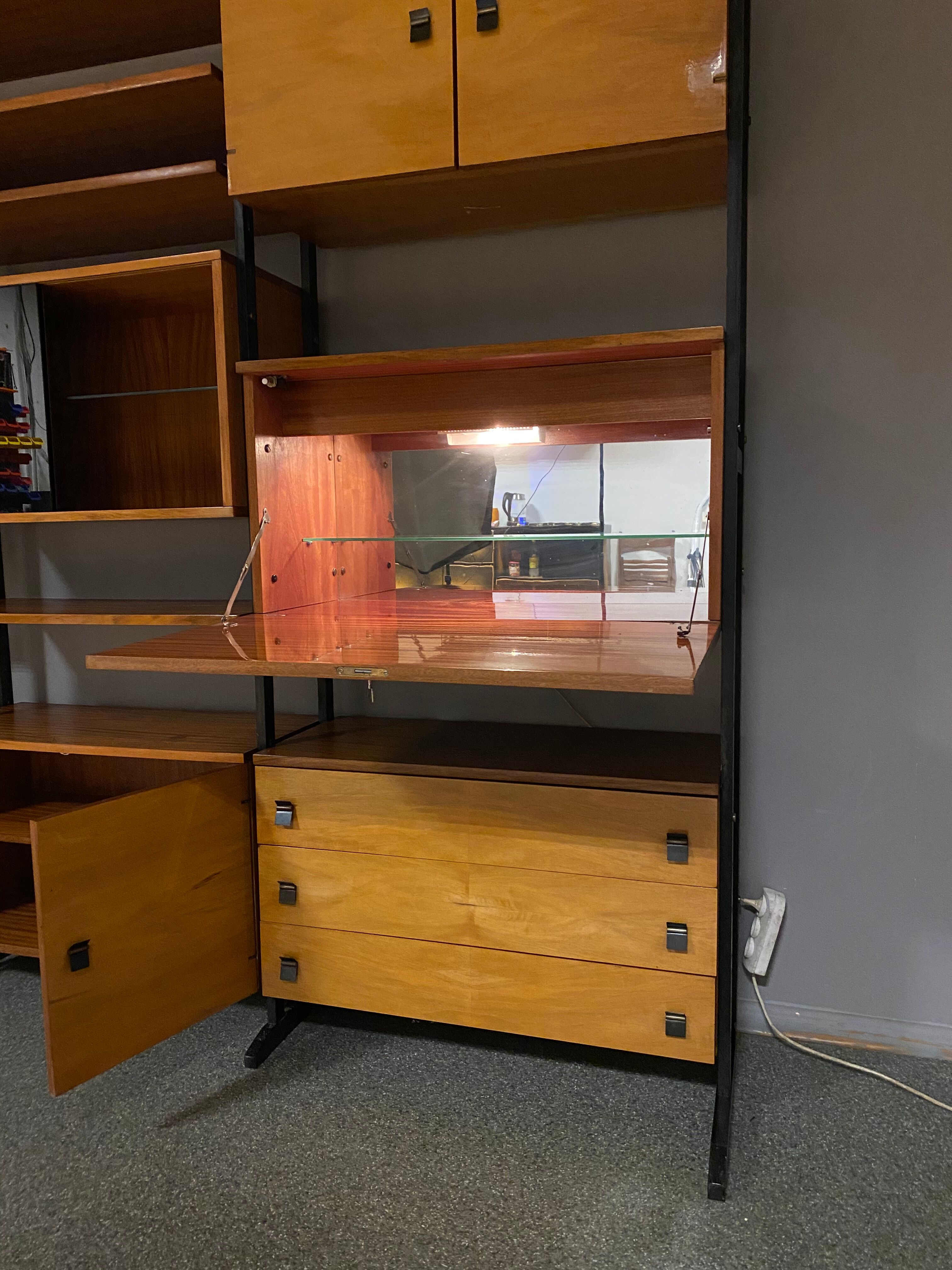 Book case Modular Walnut vintage 60’