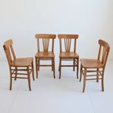Set of 4 vintage 1950s bistro chairs