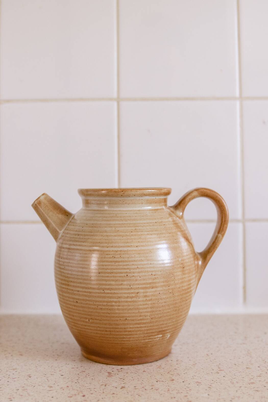 Cnp village stoneware pitcher France