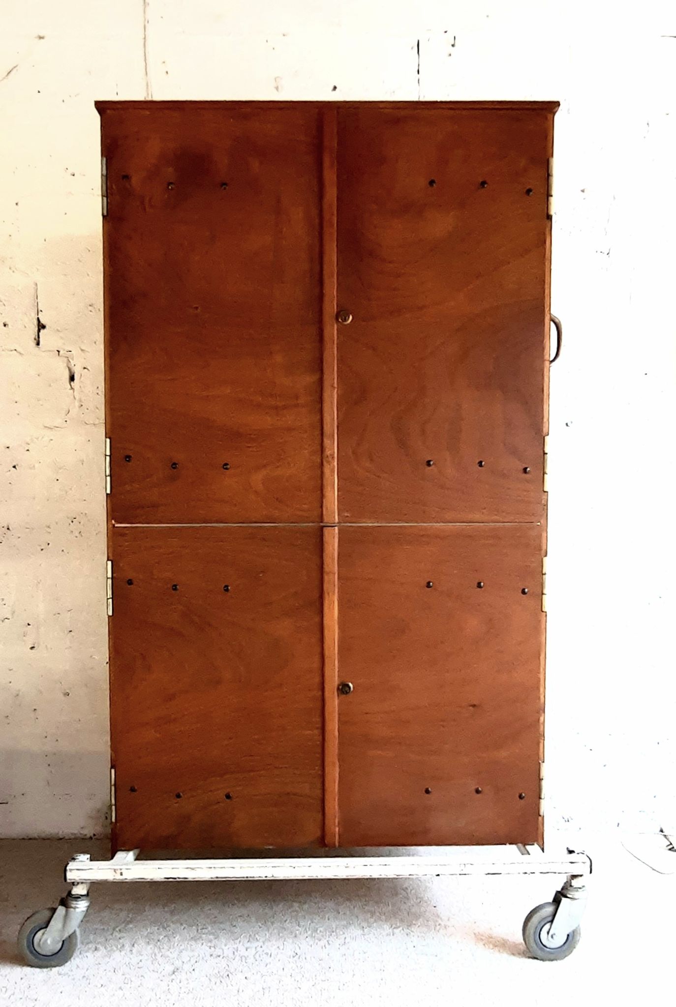 Storage cabinet on wheels, french architect's work, vintage from the 70s