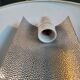 Gold and cream white saucer wall sconce