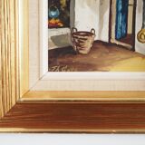 Painting „The Village Chamber”, Scandinavian design, 1970s