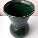 Green ceramic vase