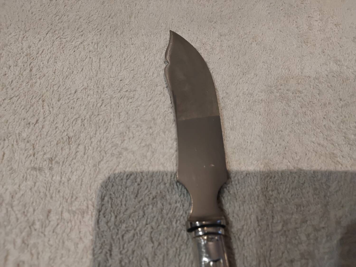 Butter knife with silver metal handle, goldsmith SFAM art deco style