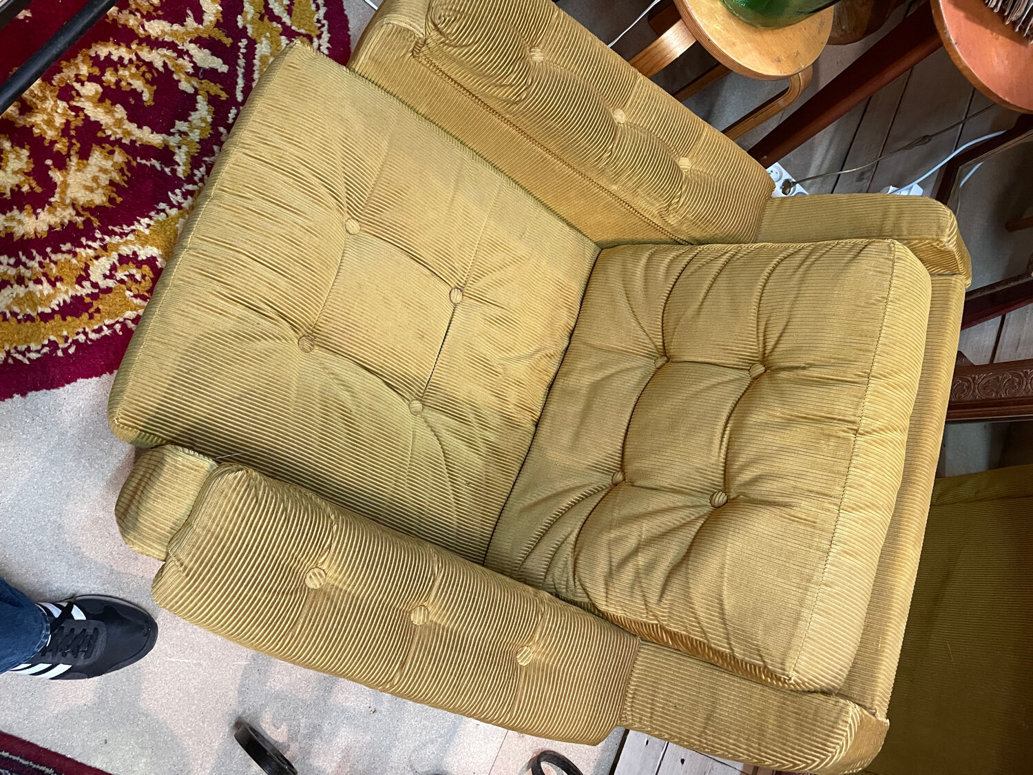 Vintage design velvet armchair 60/70