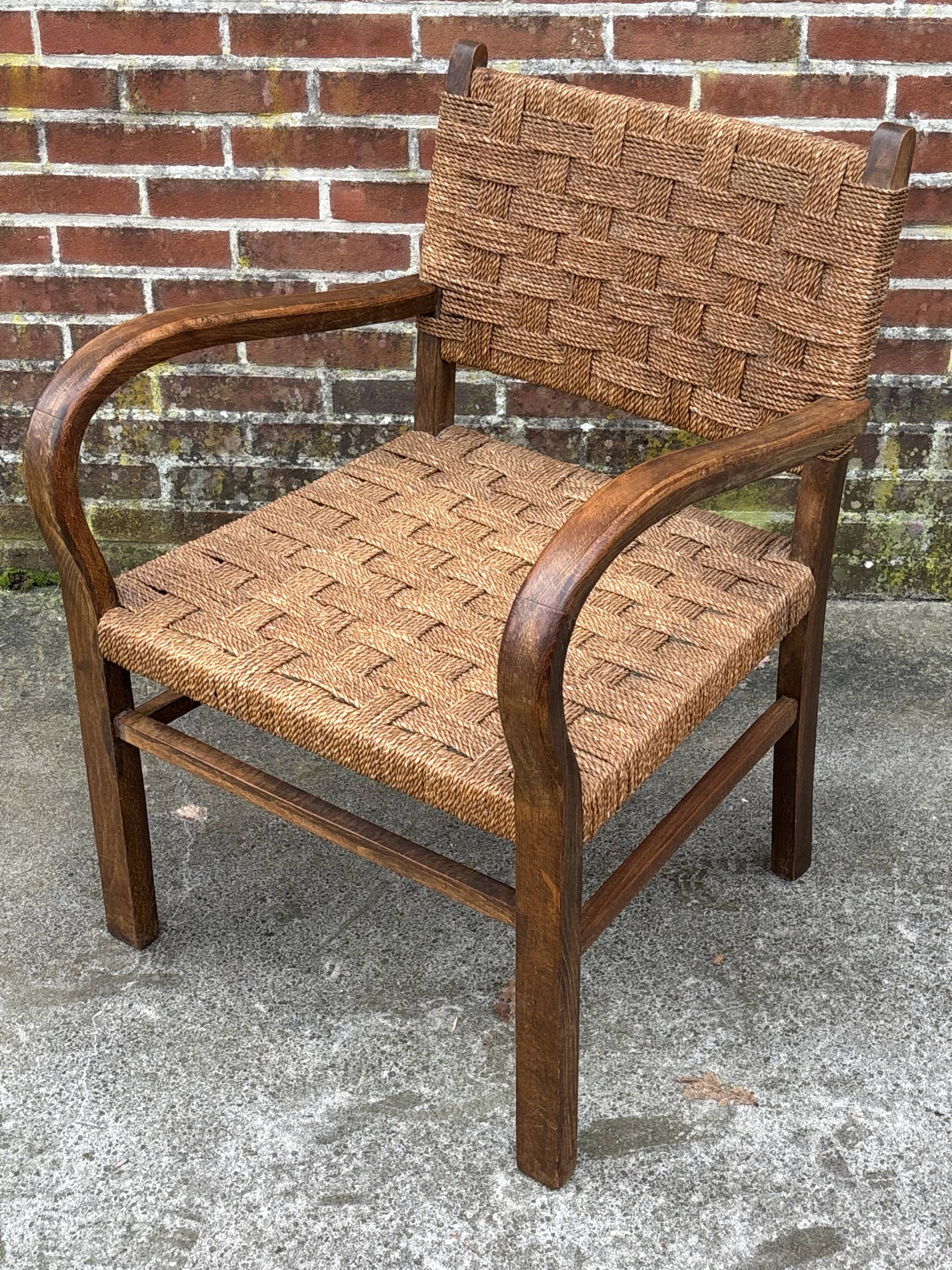 Bauhaus rope chair easy chair Erich Dieckmann style