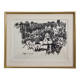 Encre moderniste, encre noire sur papier 1967, St Gilles, signée 39 x 31 cm
