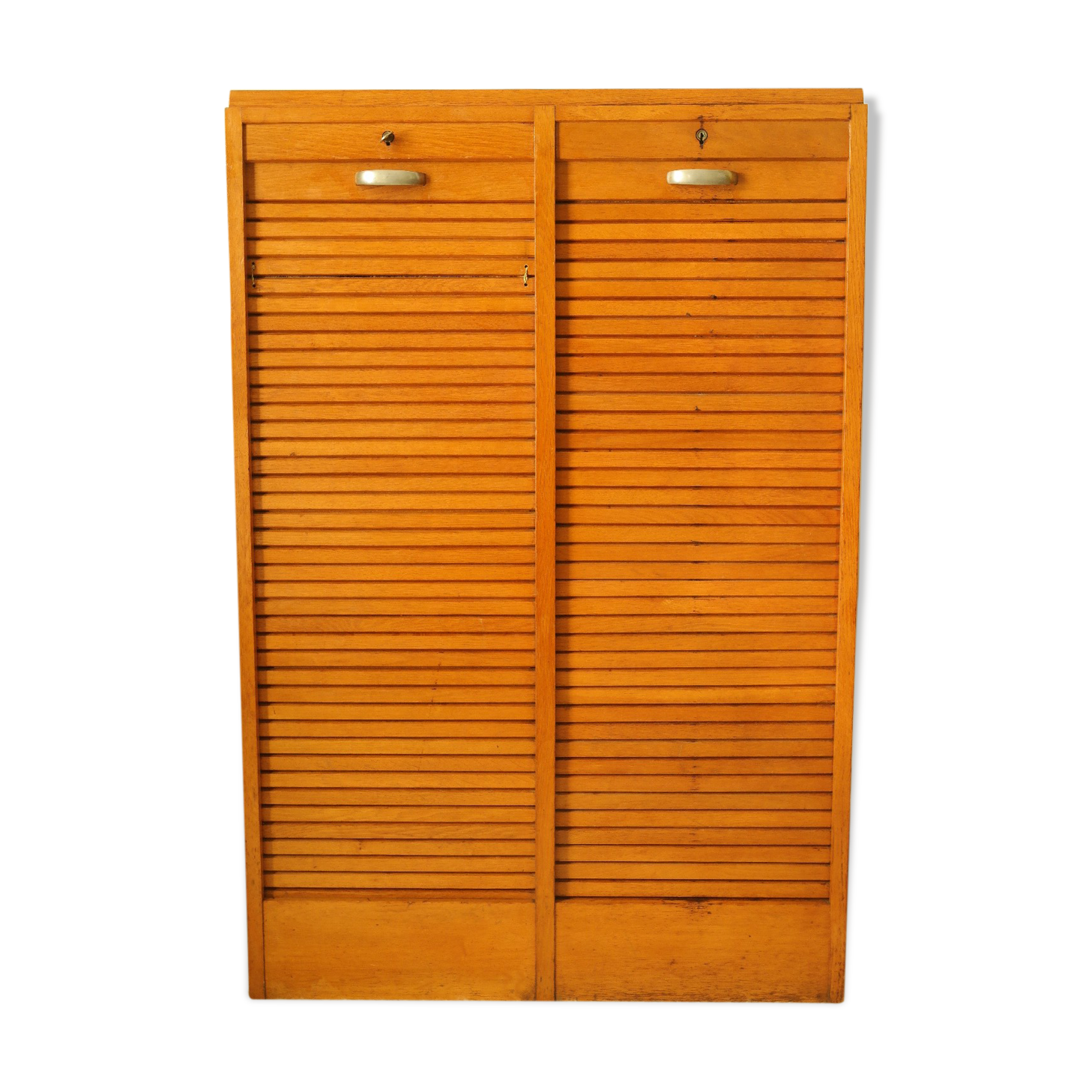 Radia vintage oak double curtain binder cabinet