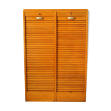 Radia vintage oak double curtain binder cabinet
