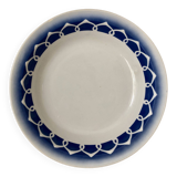 Plat creux blanc et bleu faïence badonviller vintage sublime