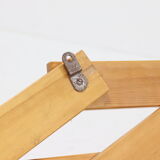 Scandinavian Solid Pine Wall Mounted Coat Rack 1970s