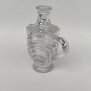 Moulded crystal mustard pot, first part of the 20th century.