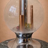 Lampe de Bureau en Verre et Chrome de Selenova, Italie, 1970