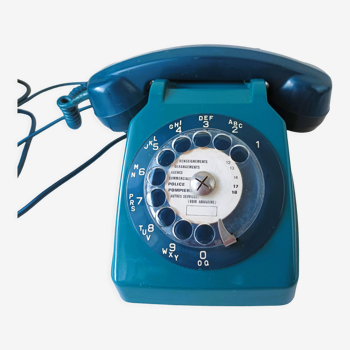 Téléphone rotatif S 63 bleu