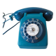 Téléphone rotatif S 63 bleu