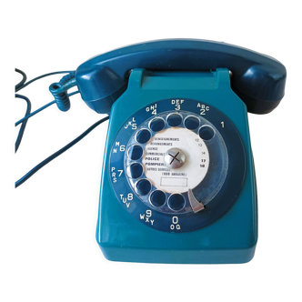 Téléphone rotatif S 63 bleu