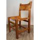 Chaise vintage Maison Regain en orme et cuir 1970