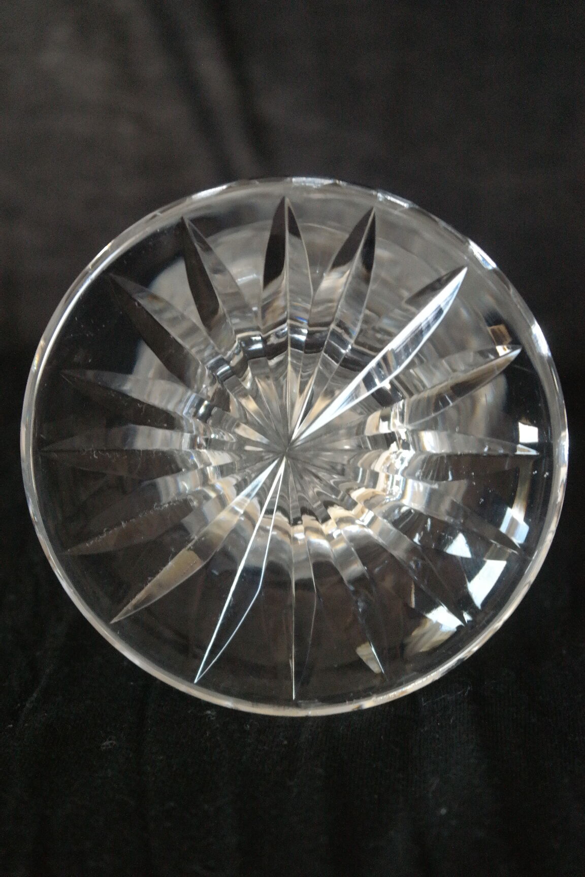 Bohemian crystal soliflore vase hand-cut