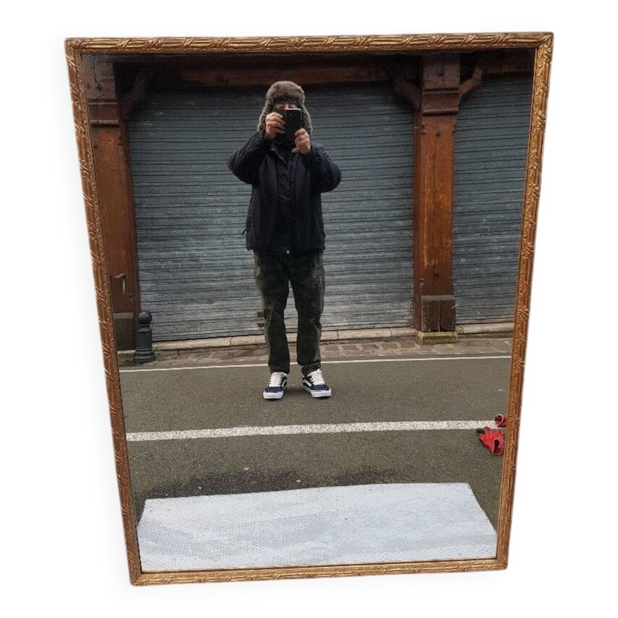 Golden mirror in louis xv style