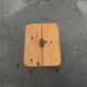 Light wood stool with pencil legs h51