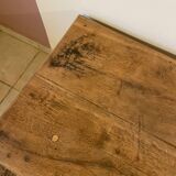 Farmhouse coffee table in solid oak with drawer — rustic style / ca