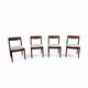 4 Scandinavian teak dining chairs / 1970s