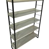 Free stanting Tomado shelving unit in metal and gray - 1960s Dutch Design