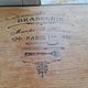 Raw oak and matte black storage cabinet on stencil top and transfer