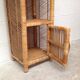 Vintage rattan shelf bookcase