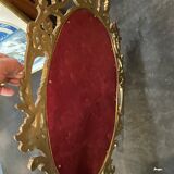Golden oval mirror 83 x 54 cm