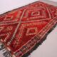 Tapis marocain vintage rouge 220 x 356 cm - Tapis en laine berbère rare - Tapis fait main