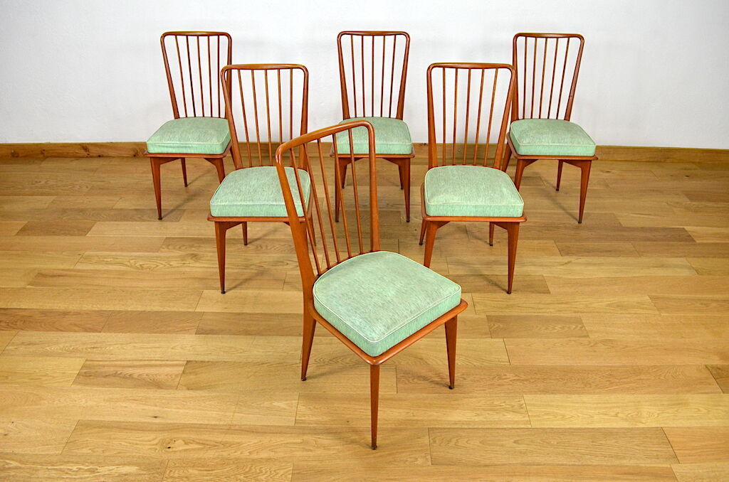 6 Chaises Vintage de Charles Ramos Édition Castellanata 1960