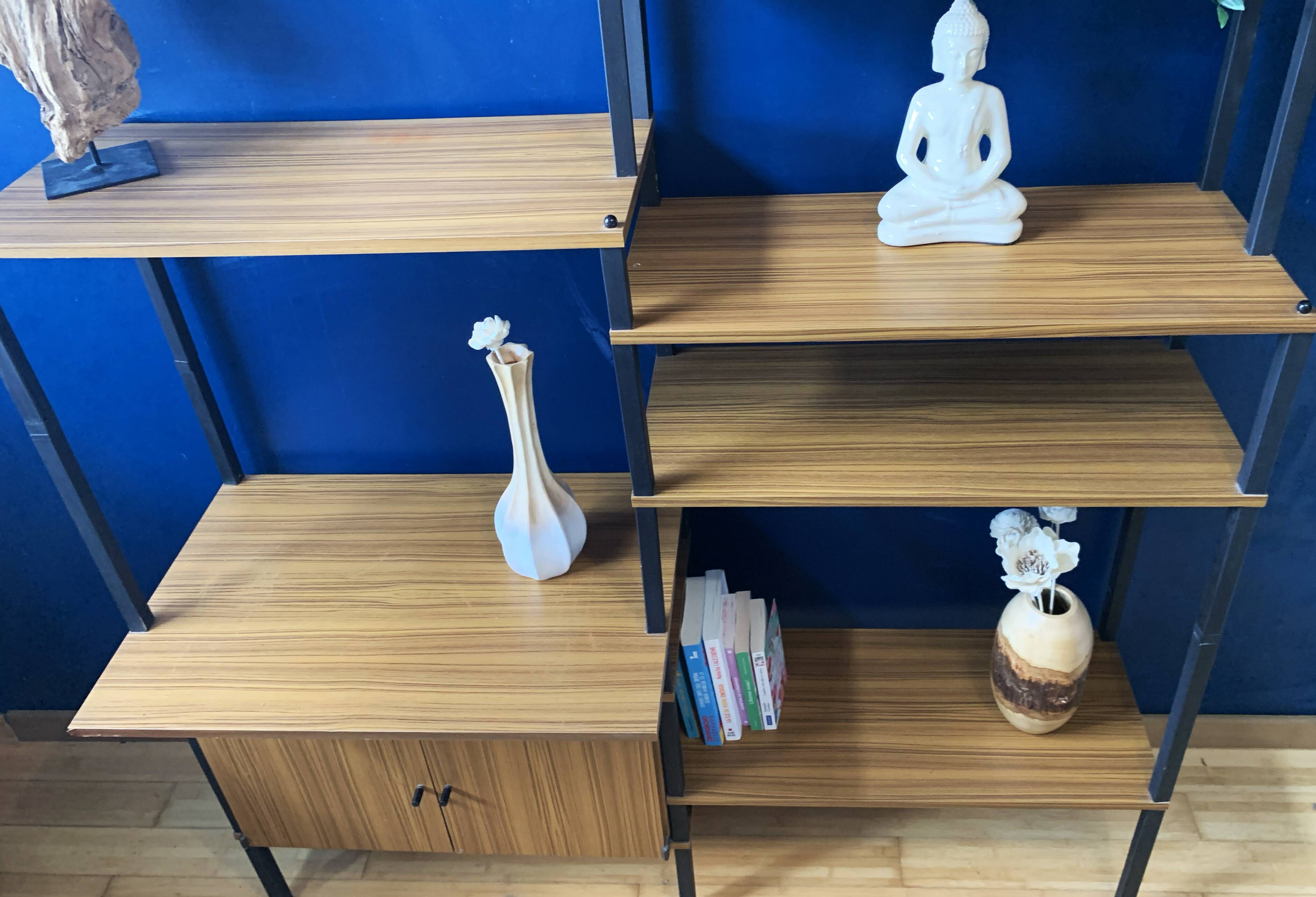 Modular vintage Scandinavian shelving unit, 1960s