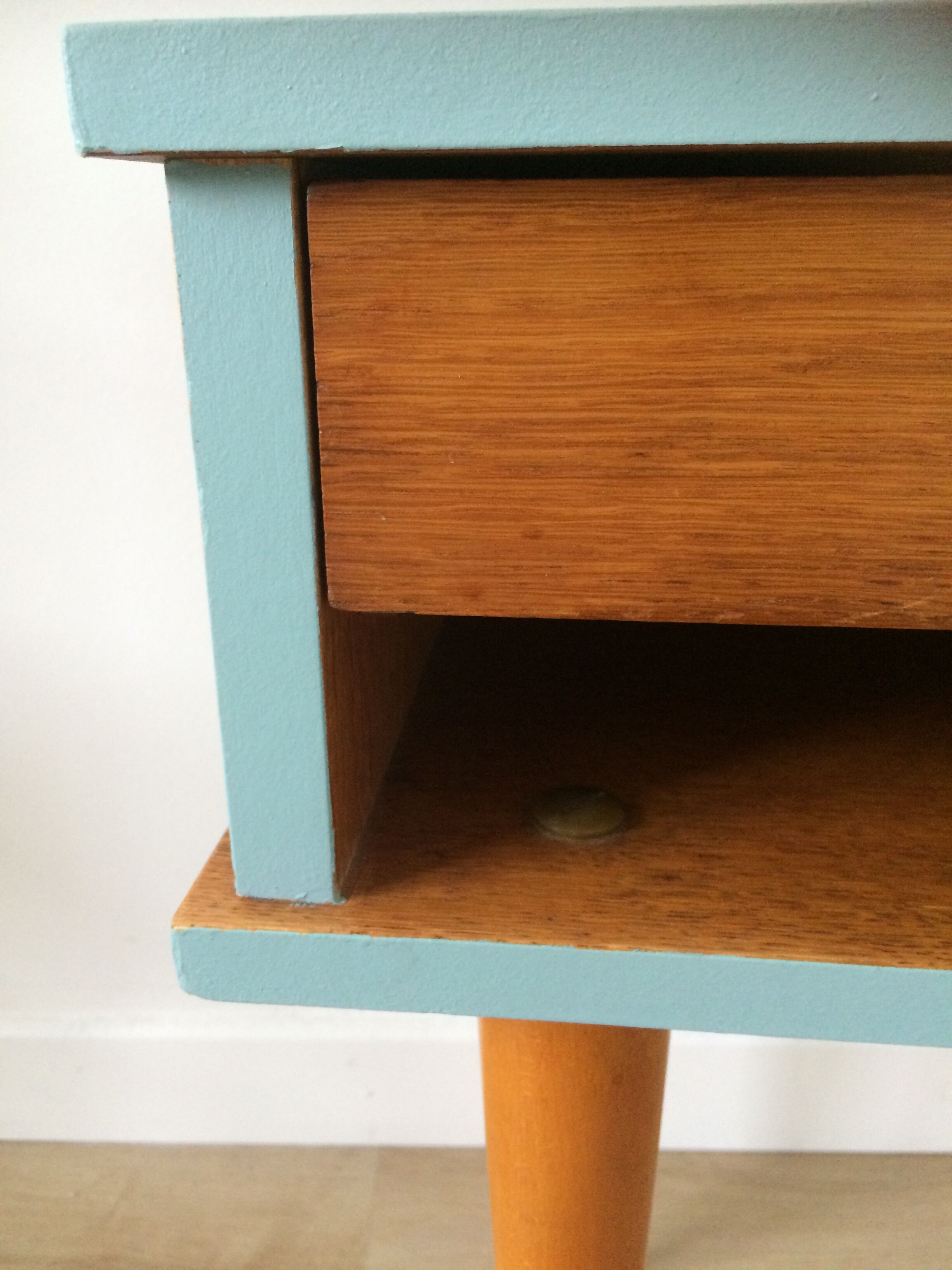 Vintage bedside table years 60 relookee