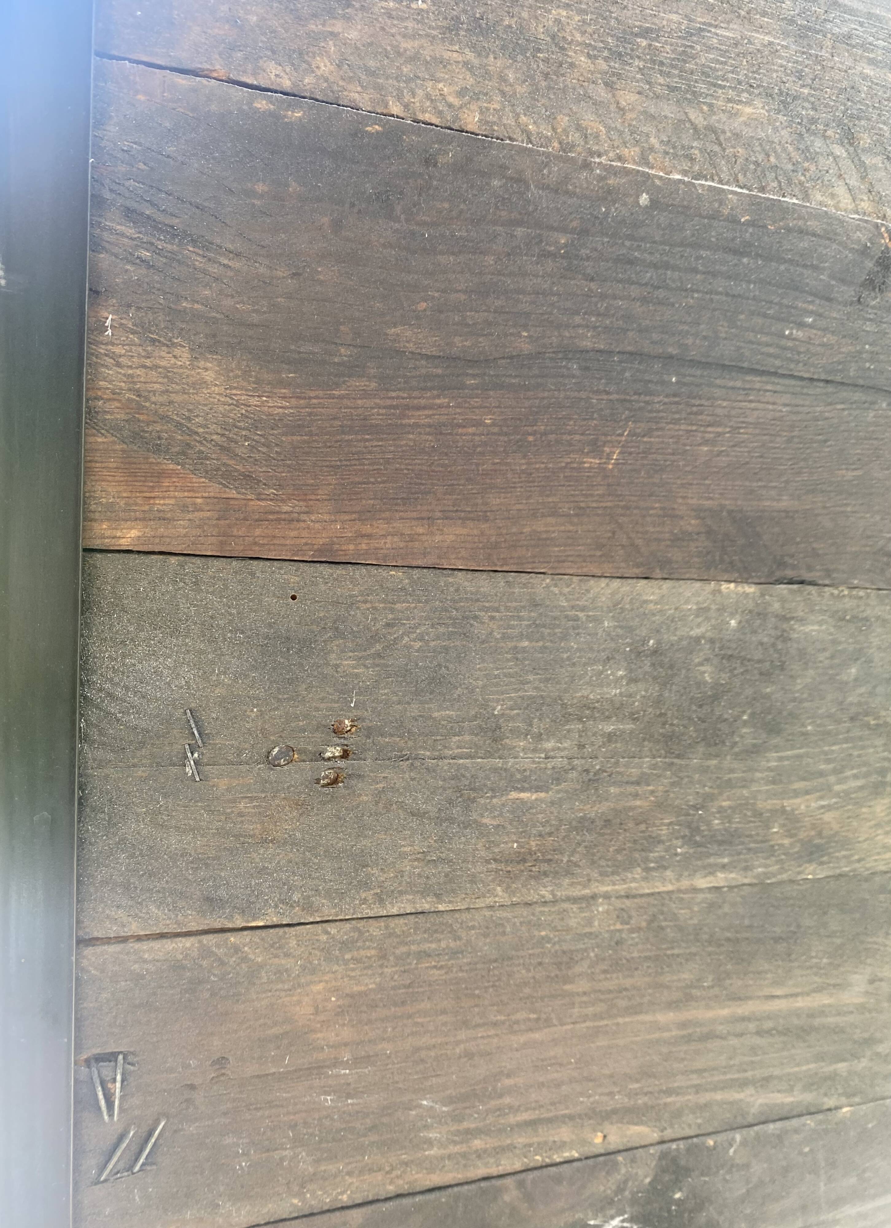 Industrial metal & solid wood screen - Unique designer piece