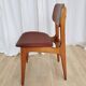 Vintage Beech Wood Dining Chair: Red Faux Leather, Made in Yugoslavia