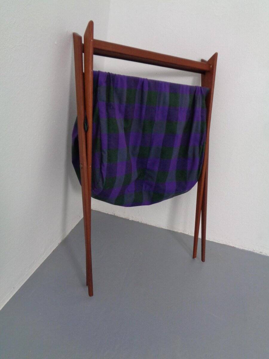 Danish Foldable Teak Magazine Rack, 1960s